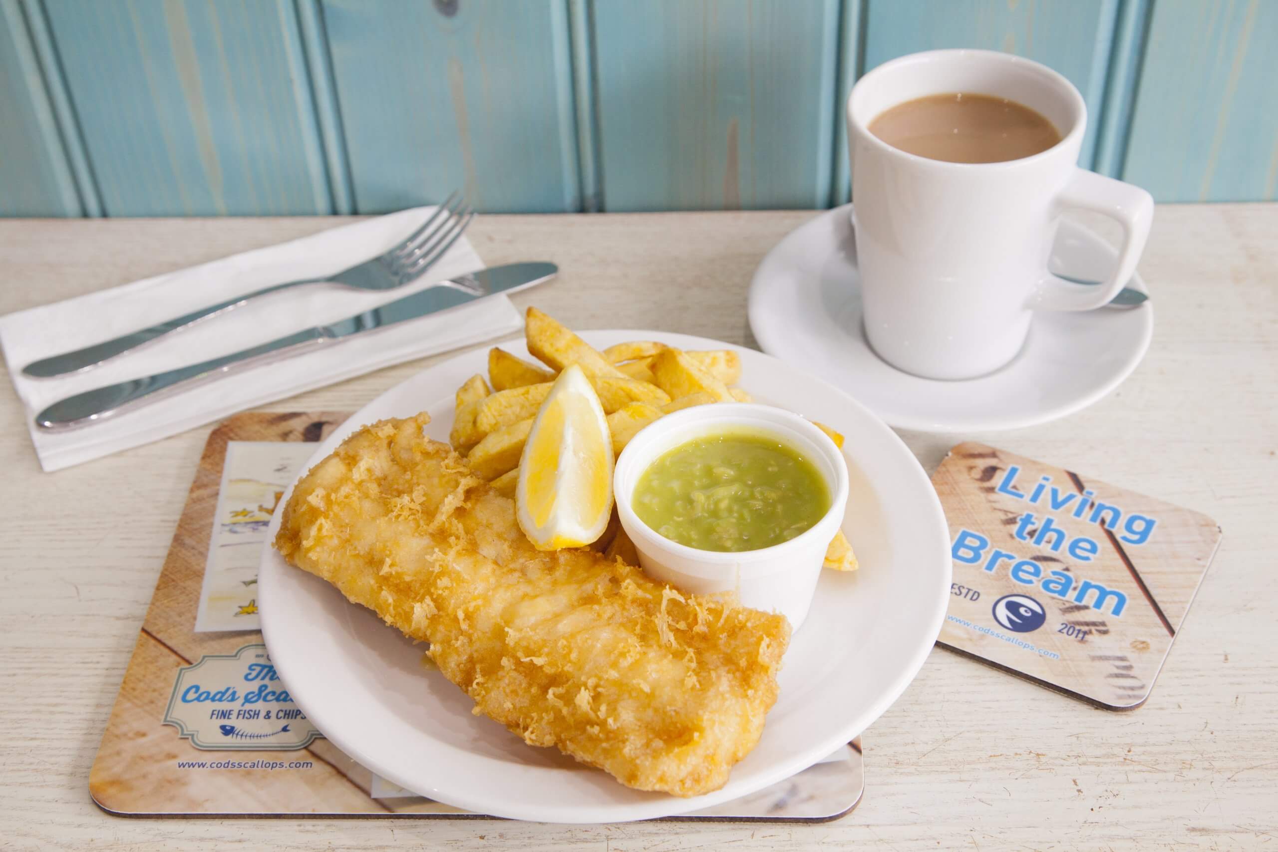 The Cod's Scallops fishandchips copy